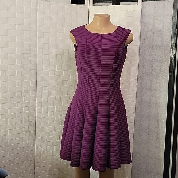 BRAND NEW GABBY SKYE SLEEVELESS ROUNDNECK LINE GOLD ZIP CLOSURE  DRESS - Picture 3 of 15